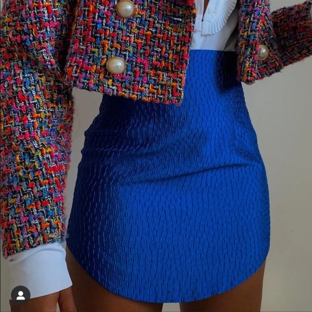 Zara textured mini skirt